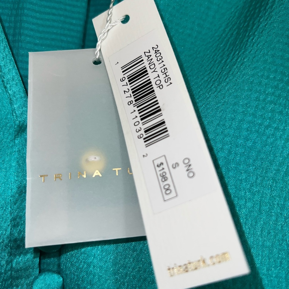 Trina Turk Turquoise Blouse - Picture 3 of 3